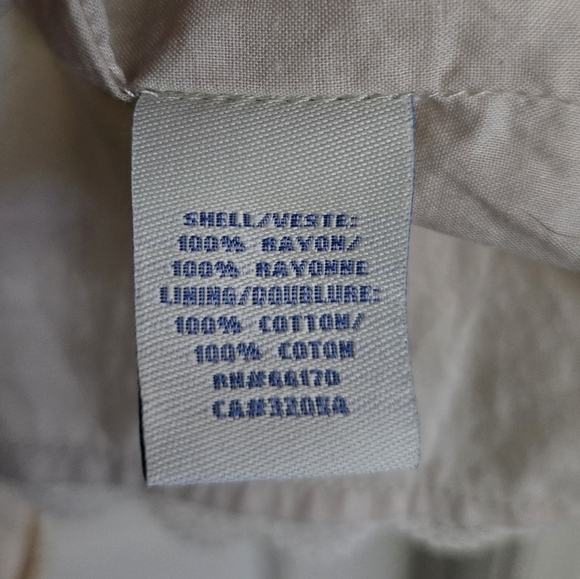 Odille Anthropologie Ivory Ruffle Sleeveless Shift Dress Size 10 - Picture 6 of 6